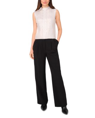 Mixed Cable Funnel Neck Sweater