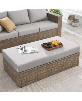 Convene Outdoor Patio Rectangle Ottoman