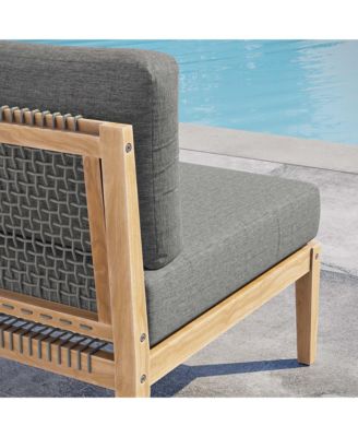 Clearwater Outdoor Patio Teak Wood Armless Chair