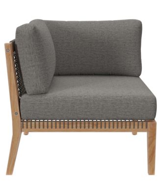 Clearwater Outdoor Patio Teak Wood Corner Chair