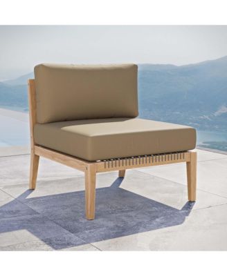 Clearwater Outdoor Patio Teak Wood Armless Chair