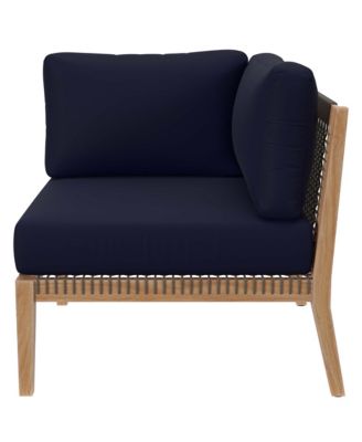 Clearwater Outdoor Patio Teak Wood Corner Chair