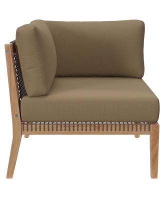 Clearwater Outdoor Patio Teak Wood Corner Chair