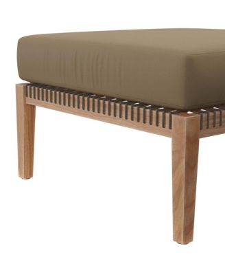 Clearwater Outdoor Patio Teak Wood Ottoman