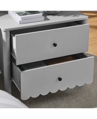 Emmeline Scalloped 2-Drawer Nightstand