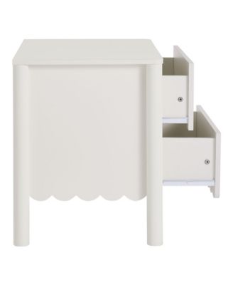 Emmeline Scalloped 2-Drawer Nightstand