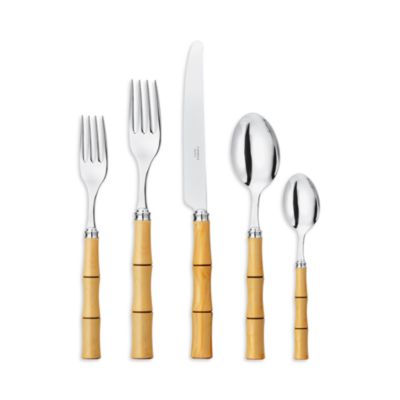 Byblos 5 Piece Clear Wood Place Setting