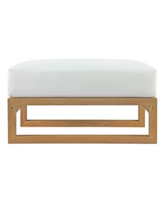 Upland Outdoor Patio Teak Ottoman