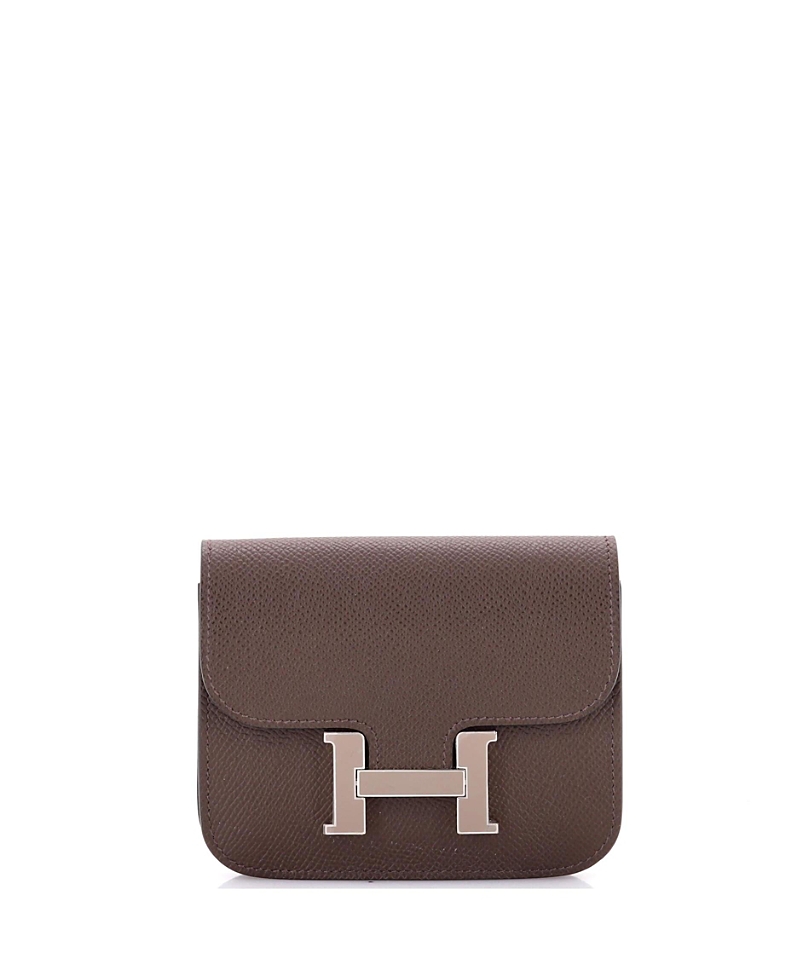 PRE-OWNED HERMES Pre-owned Hermes Constance Slim Wallet Epsom In Brown