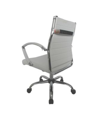 Tioga 37-inch Faux Leather Height Adjustable Swivel Office Chair