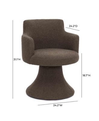 Jeffree Performance Boucle Swivel Dining Chair