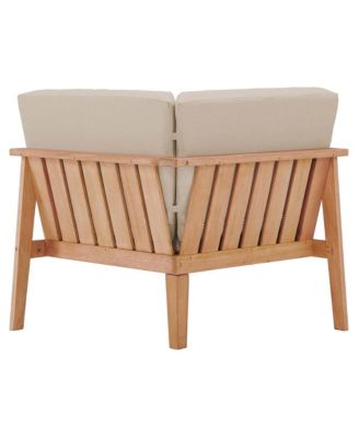 Sedona Outdoor Patio Eucalyptus Wood Sectional Sofa Corner Chair