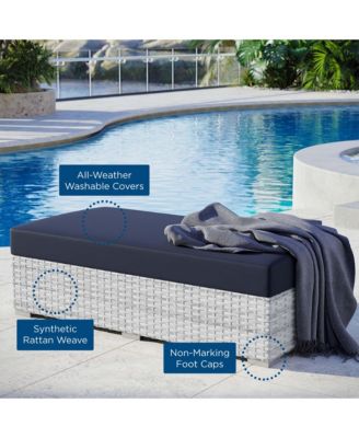 Convene Outdoor Patio Rectangular Ottoman
