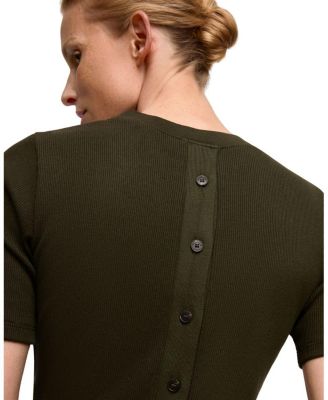 Blanche Button-Back Plush Pima Top