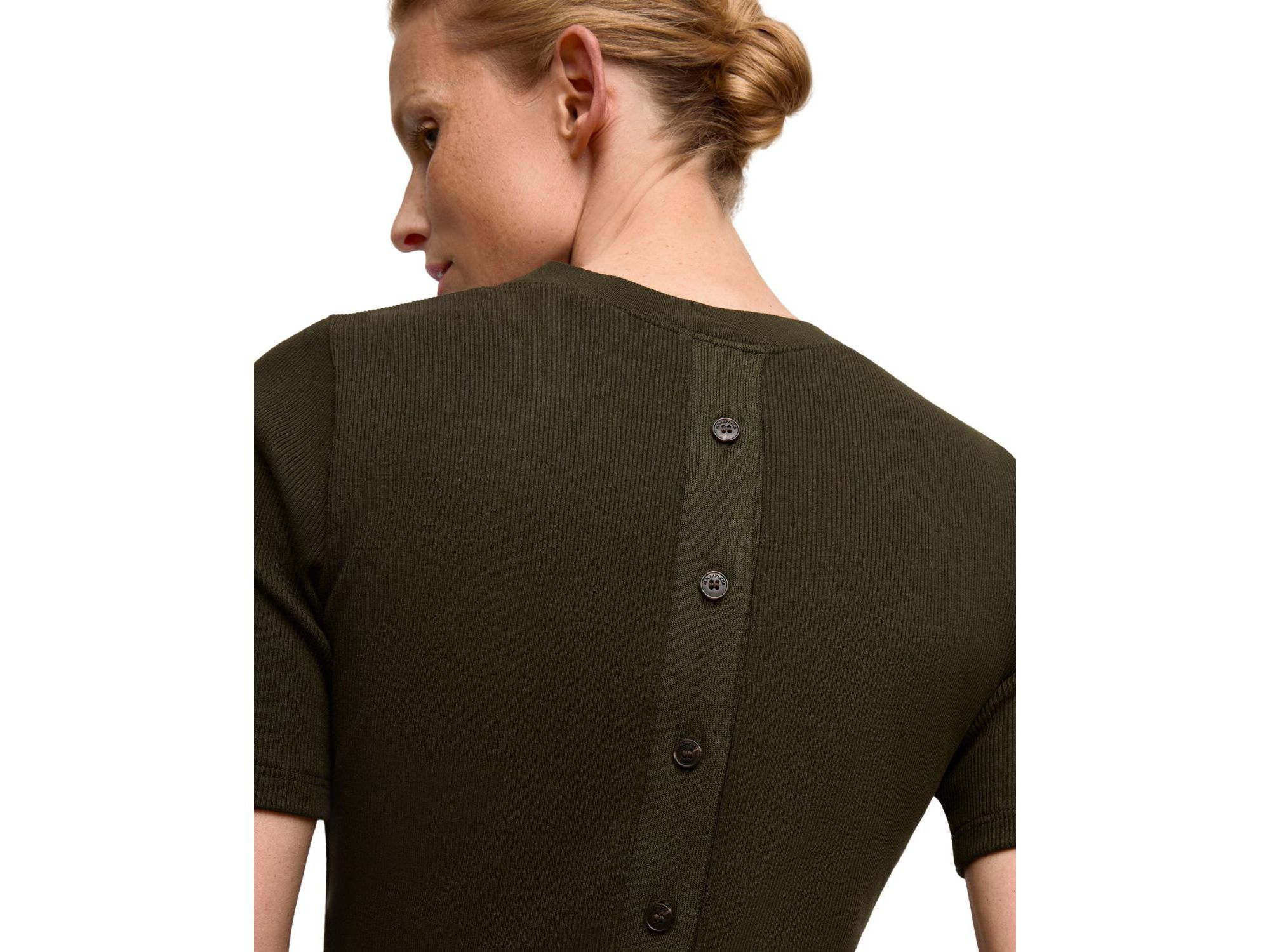 Blanche Button-Back Plush Pima Top — Image 3