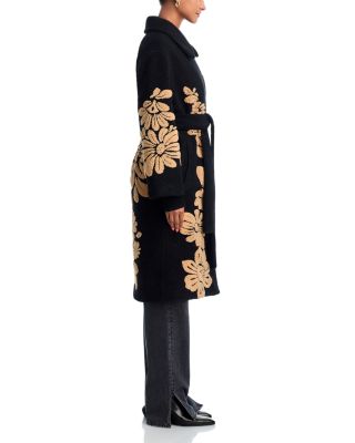 Bold Flowers Fleece Coat