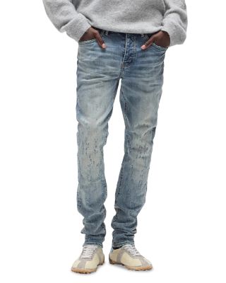 Color Weft Buckshot Skinny Jeans in Mid Indigo