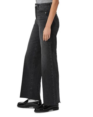Anessa High Rise Wide Leg Jeans in Viper Black Distressed