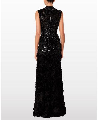 Julianne Sequin-Embellishment Ruffle Maxi Dress