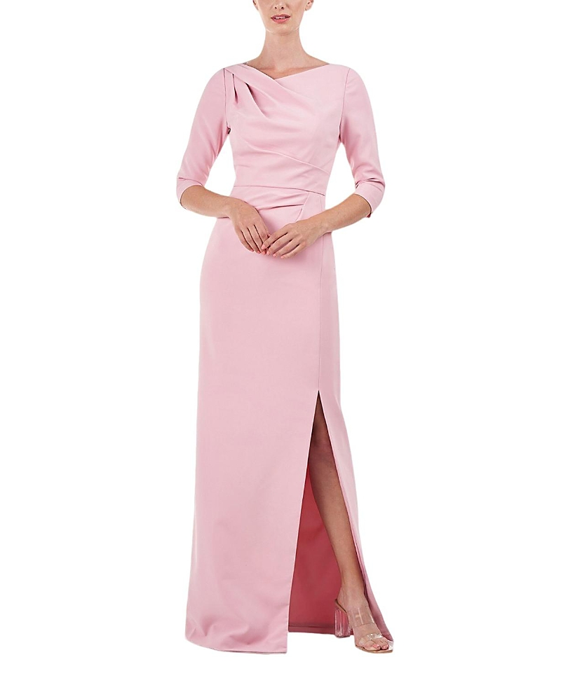 Kay Unger Margerite Column Gown In Pink