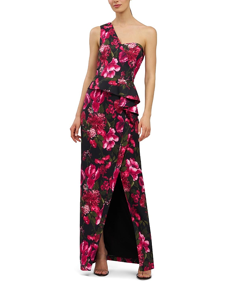 Kay Unger Josephine Column Gown In Multi