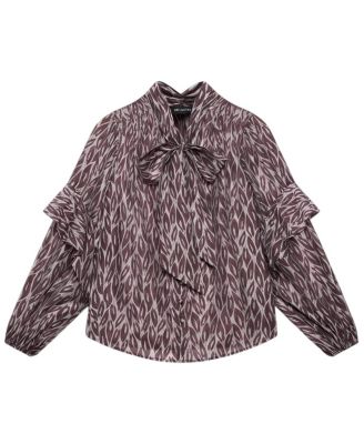 Women's Leaf Print Blouse