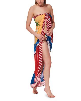 Printed Pareo Swim Cover Up