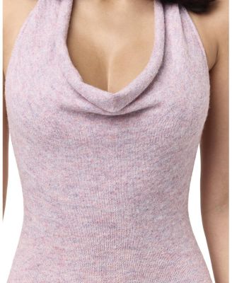 Boucle Knit Halter Maxi Dress