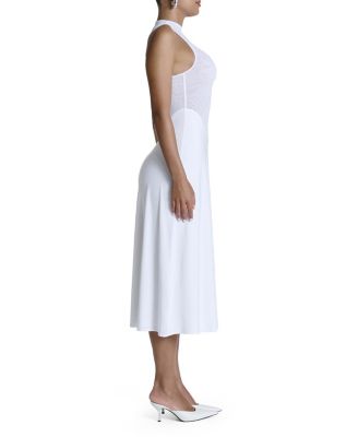 Hourglass Mesh Sleeveless Midi Dress