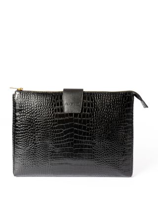 Layla Embossed Leather Laptop Case