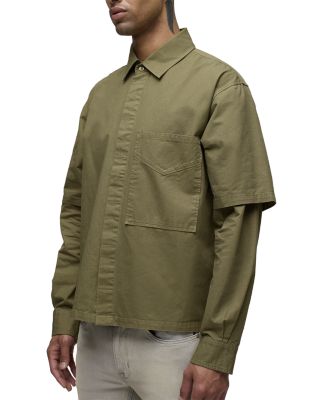 Layered Button Front Shirt