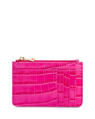 Carrie Croc Embossed Leather Card Holder 