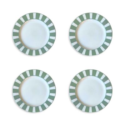 Essential Dessert Plate, Green, Set of 4