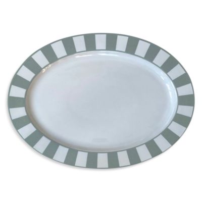 Essentials Oval Serving Plate, Green