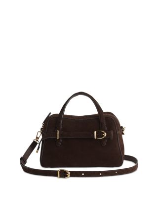 Belted Suede Satchel