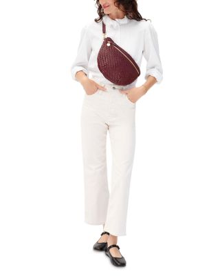 Grande Woven Zig Zag Leather Fanny Pack