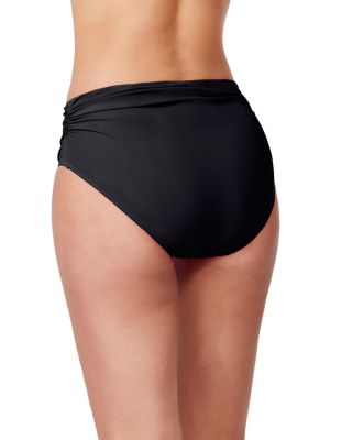 Mid Rise Shirred Bikini Bottom