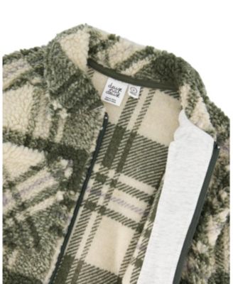 Boys' Faux Fur Long Sleeve Zip Front Overshirt - Little Kid