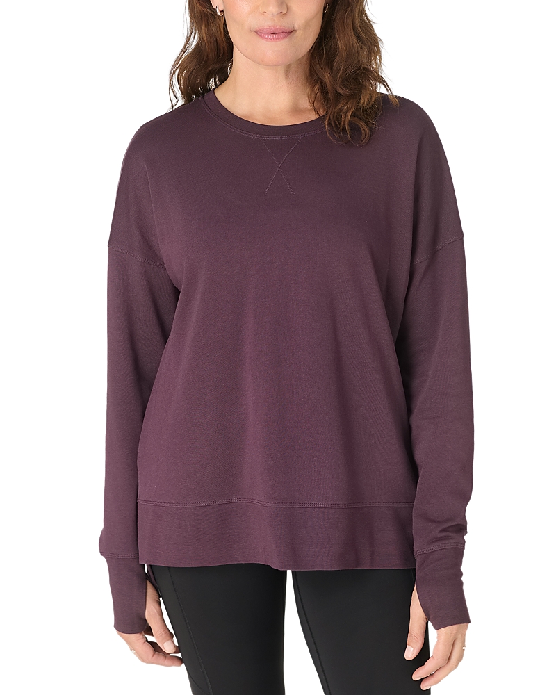 Sweaty Betty Womens After Class Longline Sweatshirt Purple In Purple