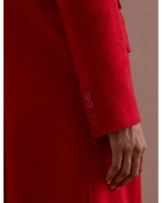 Double Breasted Wool Blend Coat