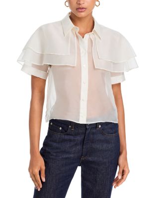 The Silk Organza Cape Top