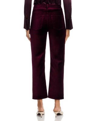 Le Sleek Straight High Rise Jeans in Full Glass Velvet