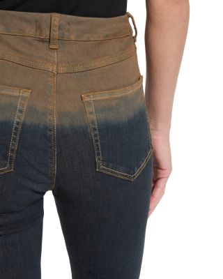 Ceri High Rise Slim Flared Jeans in Dip Dye Black