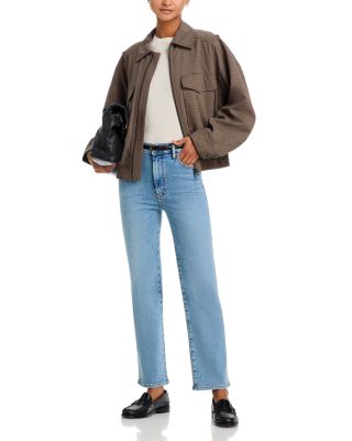 Le Sleek Straight High Rise Jeans in Ripple