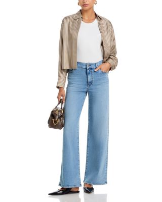 Le Slim Palazzo High Rise Jeans in Canals Ripple