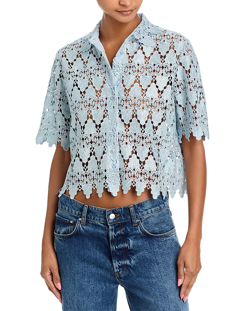 Frame Lace Short Sleeve Shirt
