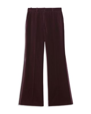 Petite Elia Velvet Flare Trousers