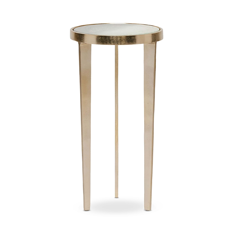 Interlude Home Jan Round Drink Table In Gold