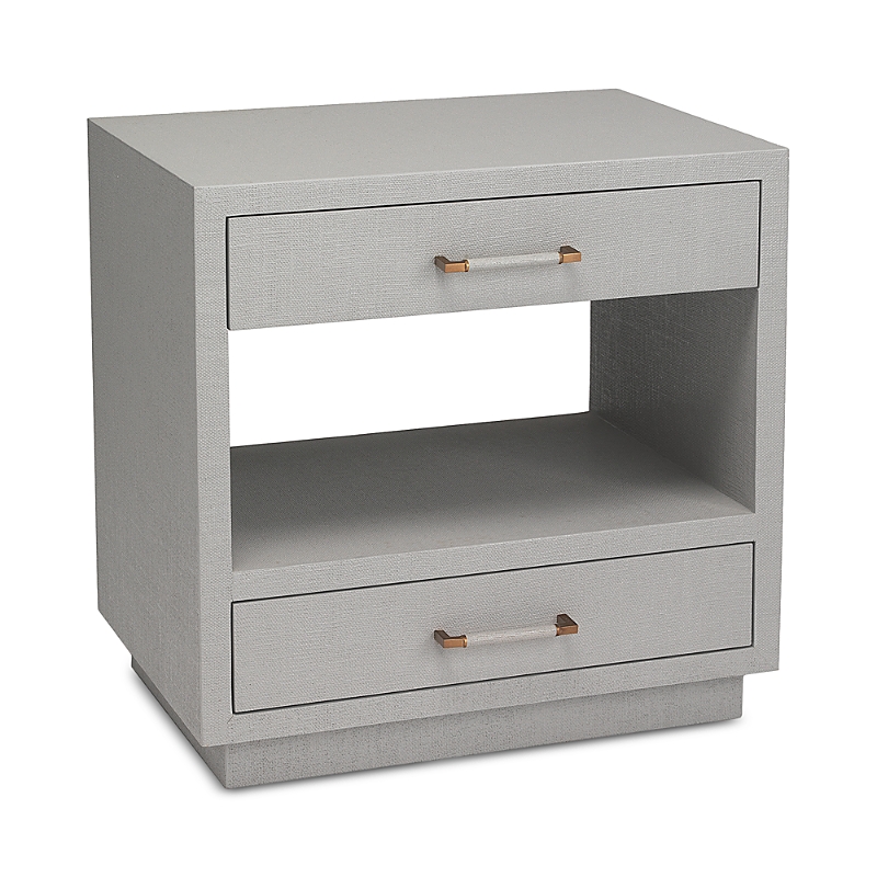 Interlude Home Taylor Bedside Chest In Gray