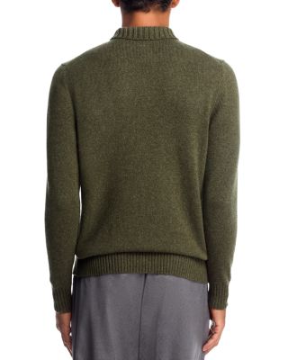 Split Mock Neck Cashmere Sweater